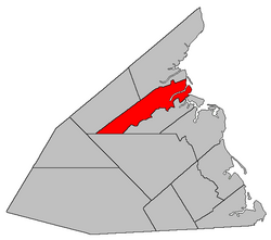 Location within Kent County, New Brunswick.