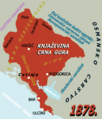 Melnkalnes kņazistes karte 1878. gadā