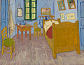 《在亞爾个臥室》第三版（Vincent`s Bedroom in Arles），1889年，收藏於奧塞美術館