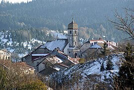 Hiver à La Chaux-du-Dombief.