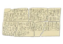 Luwische Hieroglypheninschrift in der Kammer 2 der Südburg von Hattuša