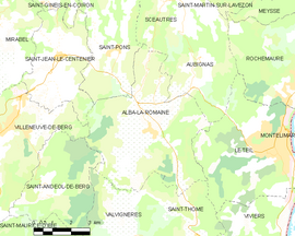 Mapa obce Alba-la-Romaine