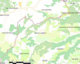 Mapa obce Saint-Clément