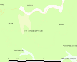 Mapa obce San-Gavino-d’Ampugnani