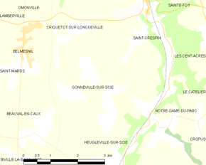 Poziția localității Gonneville-sur-Scie