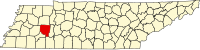 Locatie van Henderson County in Tennessee