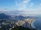 View from highest peak of Morro Dois Irmãos Hike.