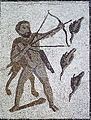 Herakles und die Stymph. Vögel. Röm. Mosaik, Llíria (Valencia)