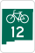 New Mexico State Bike Route 12 marker