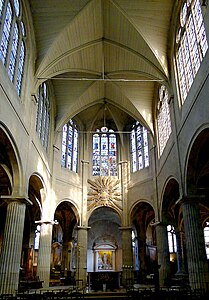 The choir, with its wooden vaults