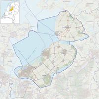 Positiekaartje van Flevoland