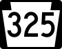 Pennsylvania Route 325 marker