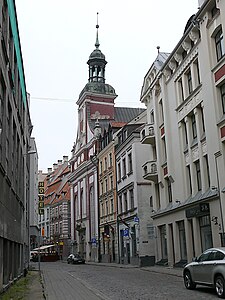 Улица Марсталю возле Реформатской церкви