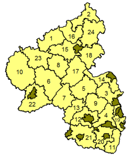 Kaart van Rijnland-Palts