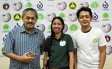 Ringer, Billie bb and Filipinayzd at the 10th Bikol Wikipedia Anniversary ADNU