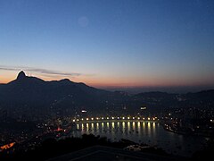 Auf dem Zuckerhut bei Nacht, Rio de Janeiro, Brasilien