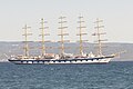 Royal Clipper anchored near the port of Split, Croatia, on 3 July 2011.