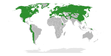 Saxifragaceae Distribution.svg