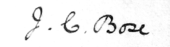 signature de Jagadish Chandra Bose