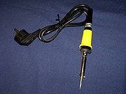 Soldering iron, used to melt solder in electronic work