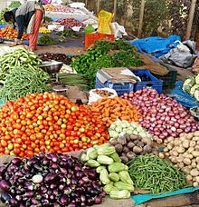 Vegetable market at Elephant Gate Sriragapatna Elephant gate.jpg
