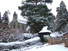 St Anne's Church at the end of St Anne's Lane.