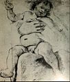 Annibale Carracci, Study for the figure of the Christ Child, 1588, Uffizi, Florence