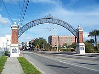 Gateway to Ybor City on 7th. Ave near the Nick Nuccio Parkway Tampa Ybor City entr 01.jpg