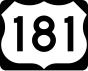 U.S. Route 181 marker