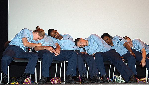 US Navy: During a DUI safety lesson, Sailors are hypnotized and put in various comical situations at the Naval Air Station Oceana theater