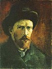 Self-Portrait with Dark Felt Hat, 1886 梵谷博物館，阿姆斯特丹 (F208a)