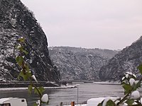 Loreleyfelsen im Winter