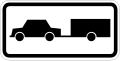 Zusatzschild 743 Personenkraftwagen mit Anhänger (Symbol) (500 × 250 mm)