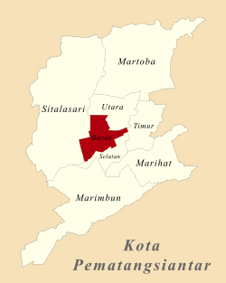 Peta lokasi Kecamatan Siantar Barat