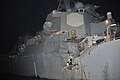 Desperfectos en el USS Porter (DDG-78) tras colisionar accidentalmente contra el petrolero MV Otowasan en 2012. No hubo heridos.
