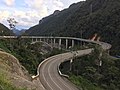 Panorama dari atas jembatan layang kelok 9