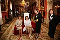 ヴィラヌフ王宮でポーランド大統領夫人とチェコ大統領夫人