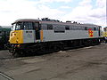 Class 85/1, no. 85101 "Doncaster Plant 150 1853-2003" at Doncaster Works