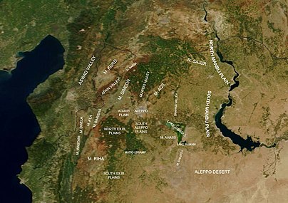Plateauer, dale og sletter i Nordvestsyrien