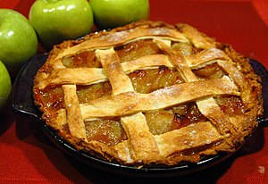 Deutsch: Apfelkuchen English: Apple pie