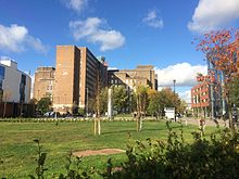 Aston's self-contained green campus, in the city centre of Birmingham Aston uni campus1.jpg