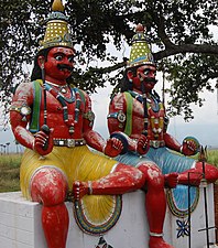 Ayyanar sculptures at Gopichettipalayam