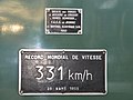 The builders plate of BB 9004 along with the record plaque