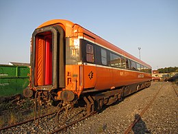 「愛爾蘭鐵路」使用的「英國鐵路3型客車」，2014年9月拍攝於都柏林。