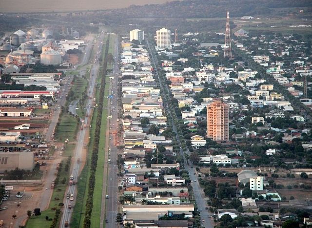 Vista panorâmica de Lucas do Rio Verde pela BR-163