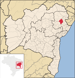 Localização de Tucano na Bahia