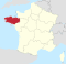 Lage der Region Bretagne in Frankreich