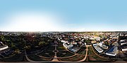 Panoraamakuva Darmstadtista. Kuvassa on Prinz-Georg -puisto etualalla.