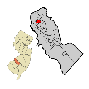 Location of Collingswood within Camden County:...