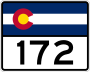 State Highway 172 marker
